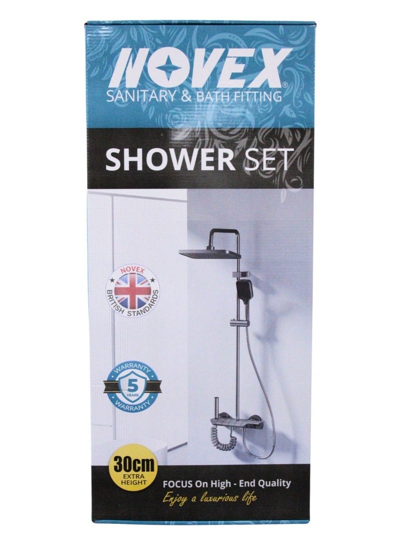 NOVEX NSS-8008-MB Matte Black Shower Set – Aluminum Wall-Mounted Sanitary Shower System | Modern Bathroom Fitting - Image 3